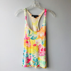 RALPH LAUREN BL Floral Racerback Silk Summer Tank